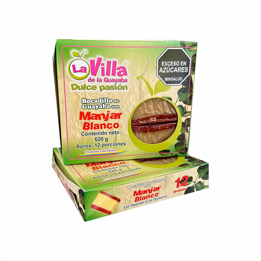 Manjar Blanco: Bocadillo de Guayaba con Manjar Blanco x 12und x 620gr