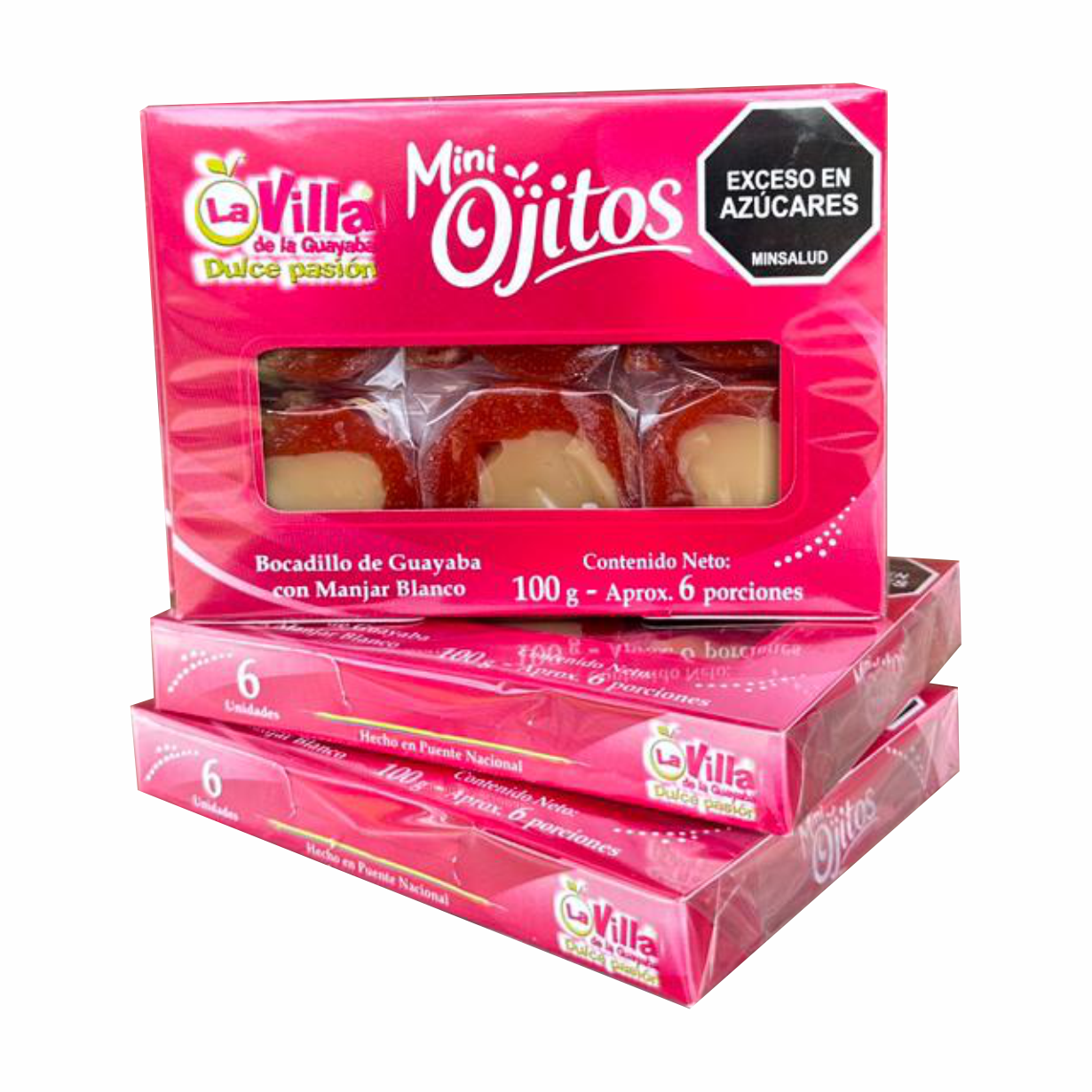 MINI OJITOS x 6und x 100gr: Bocadillo de Guayaba con Manjar Blanco