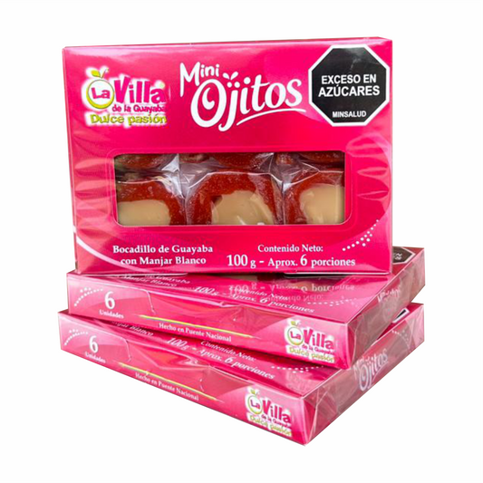 MINI OJITOS x 6und x 100gr: Bocadillo de Guayaba con Manjar Blanco