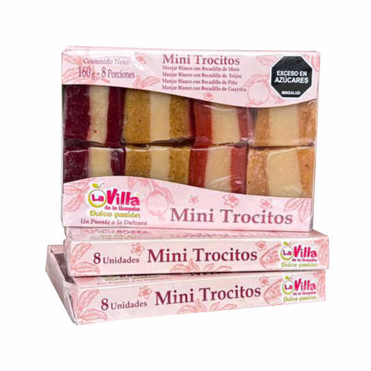Trocitos de Frutas Surtidos: Bocadillo de Guayaba, Piña, Mora y Feijoa x 8und x 160gr