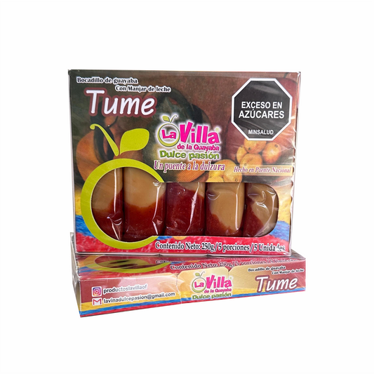 Tume Colombiano: Bocadillo de Guayaba con Manjar Blanco x 5und x 250gr