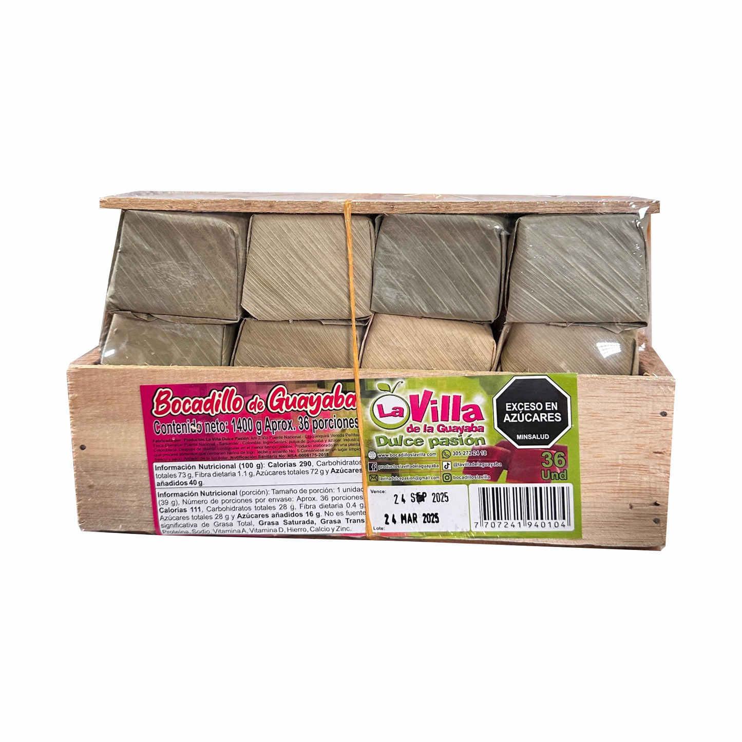 Bocadillo de Guayaba: Veleño x 36und x 700gr / x 1400 gr / x 1800 gr